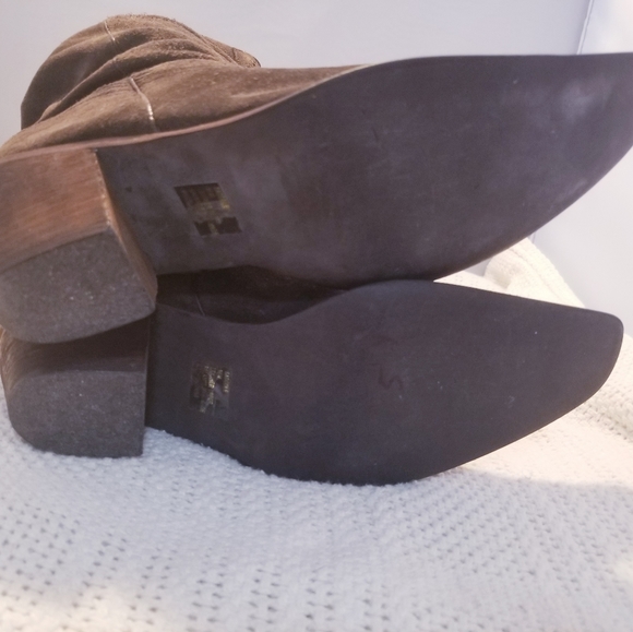 Steve madden saddle slouchy western cowgirl genuine suede boots sz 9.5m * - Picture 3 of 7